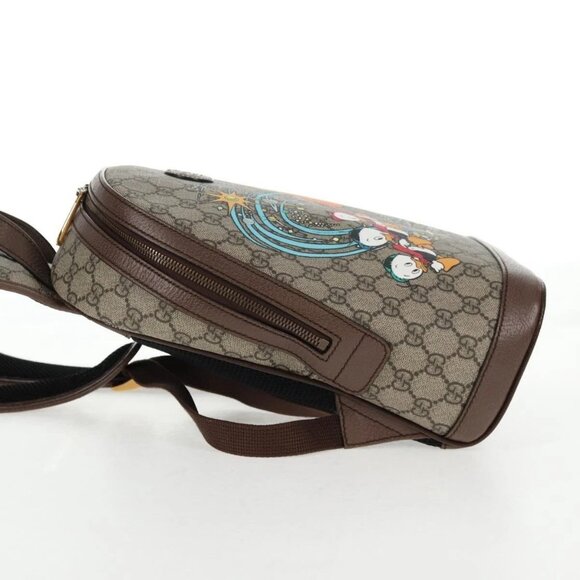 GUCCI GG Supreme Disney Collaboration Backpack PVC Beige Gold 552884 Auth141154M - Picture 5 of 16